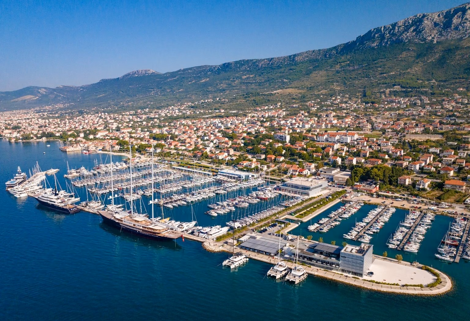 Aerial view of Marina Kaštela near Split, Croatia